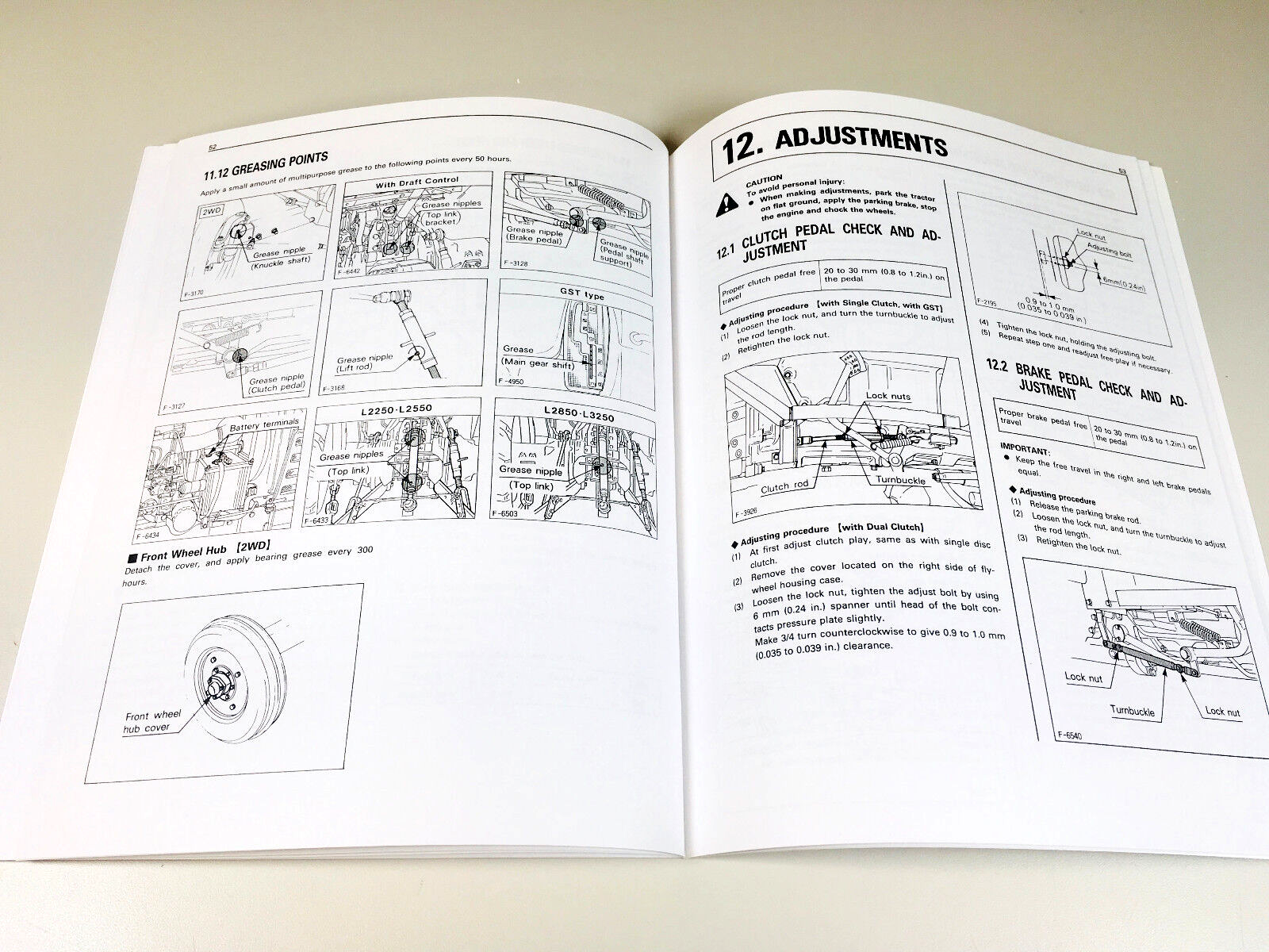 Kubota L2250DT L2550DT L2850DT L3250DT Tractor Operators Owners Manual Book - Image 6
