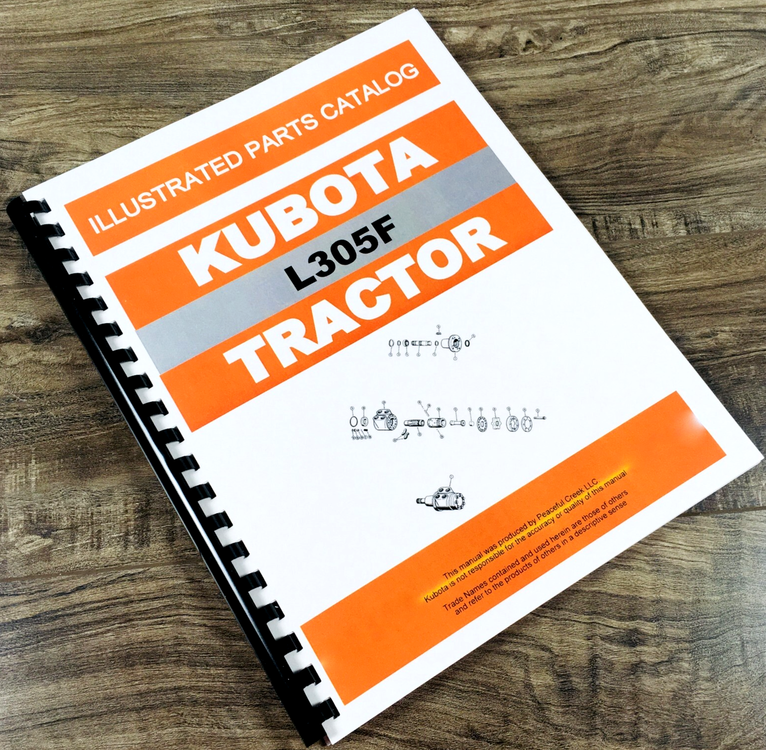 Kubota L305 L305F Tractor Parts Manual Catalog Exploded View Numbers Assembly