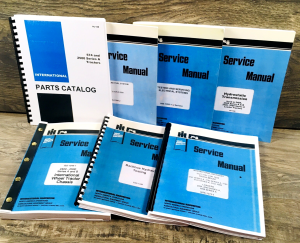 International 2500A 2050A Gas Backhoe Loader Tractor Service Parts Manual Set