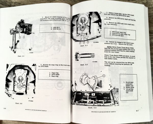 International 2500A 2050A Gas Backhoe Loader Tractor Service Parts Manual Set - Image 23