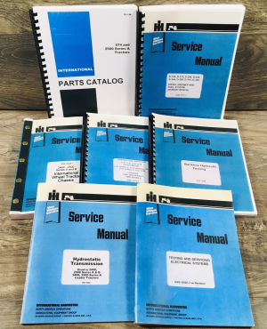 International 2500A 2050A Diesel Tractor Loader Backhoe Service Parts Manual Set