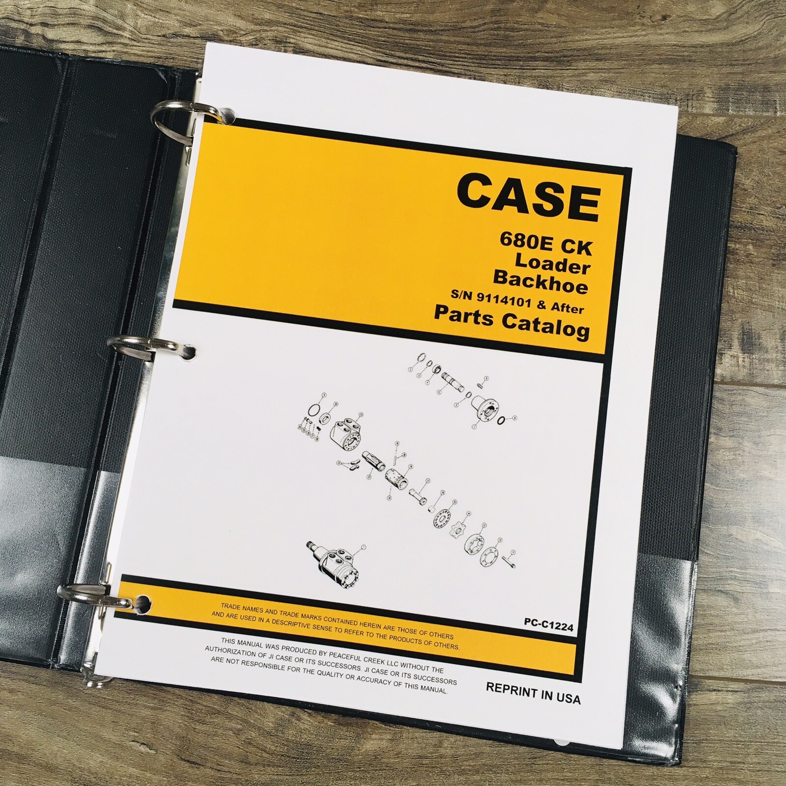 Case 680E Backhoe Loader Parts Manual Catalog Book Assembly S/N 9114101-After - Image 2