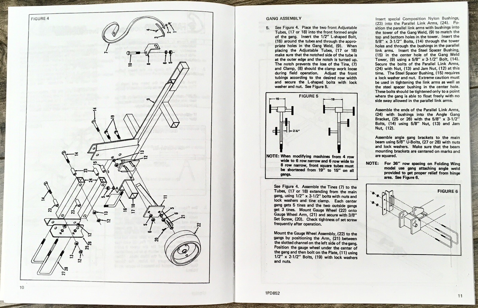 Farmhand F202-A Row Crop Cultivator Operators Manual Instruction Parts 1394-Up - Image 3