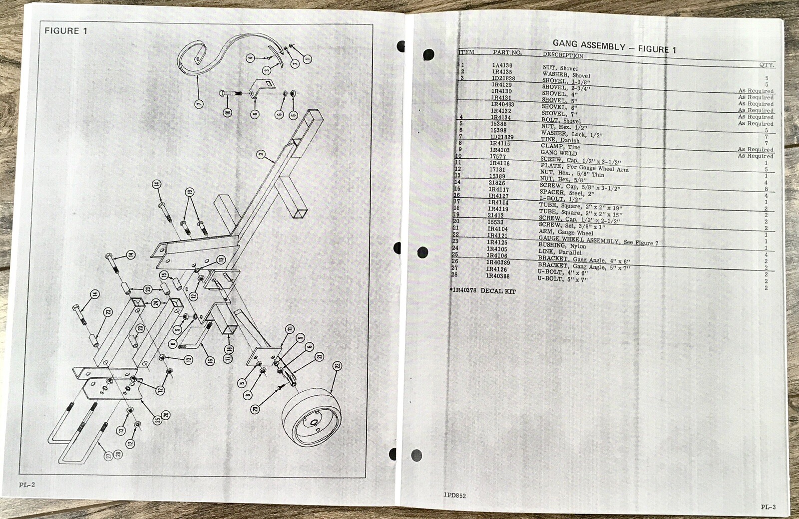 Farmhand F202-A Row Crop Cultivator Operators Manual Instruction Parts 1394-Up - Image 5
