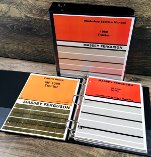 Set Massey Ferguson Mf 1080 Tractor Service Manual Repair Parts Shop Catalog