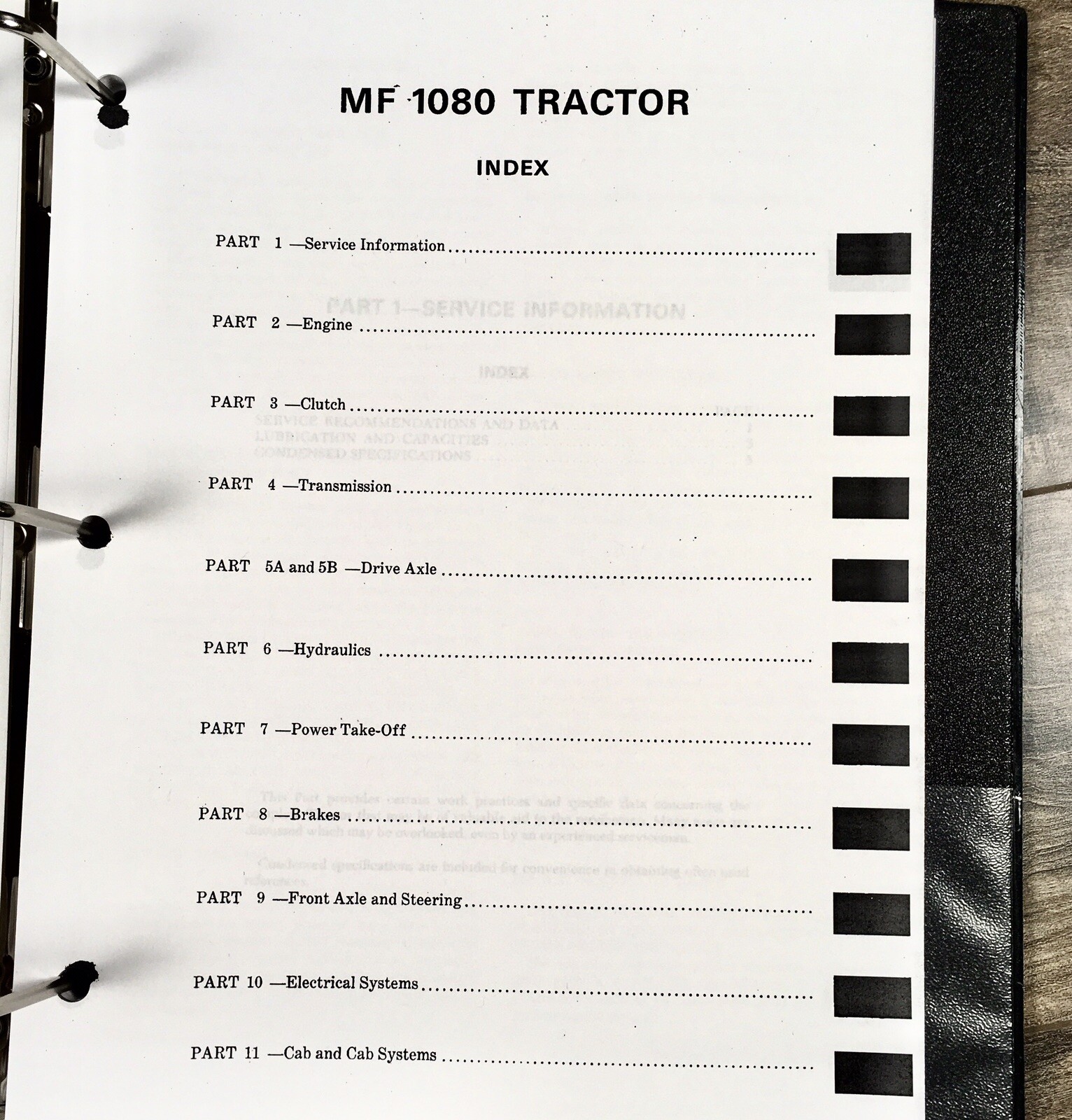 Set Massey Ferguson Mf 1080 Tractor Service Manual with Repair Parts Operators - Image 9