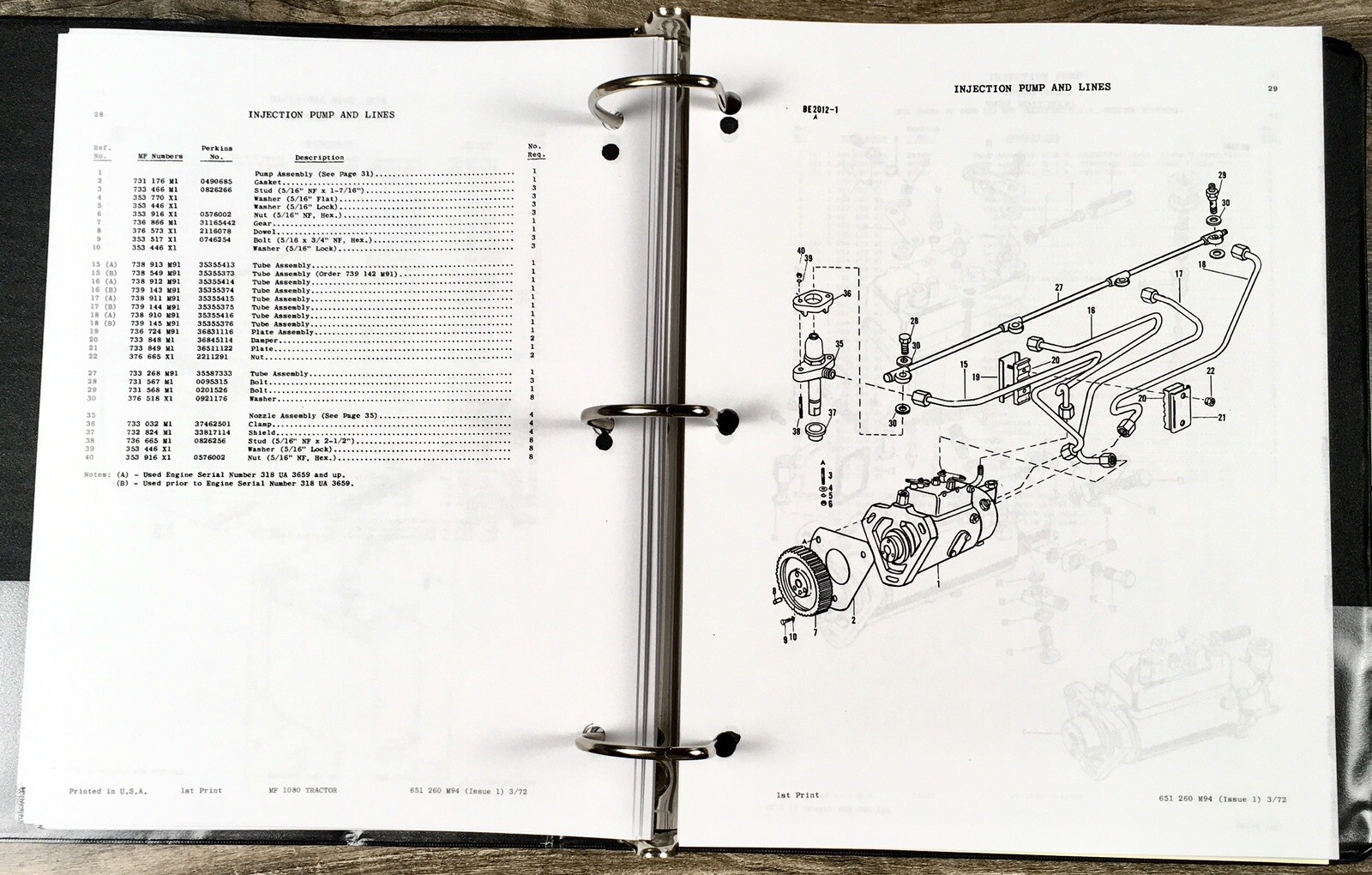 Set Massey Ferguson Mf 1080 Tractor Service Manual with Repair Parts Operators - Image 20