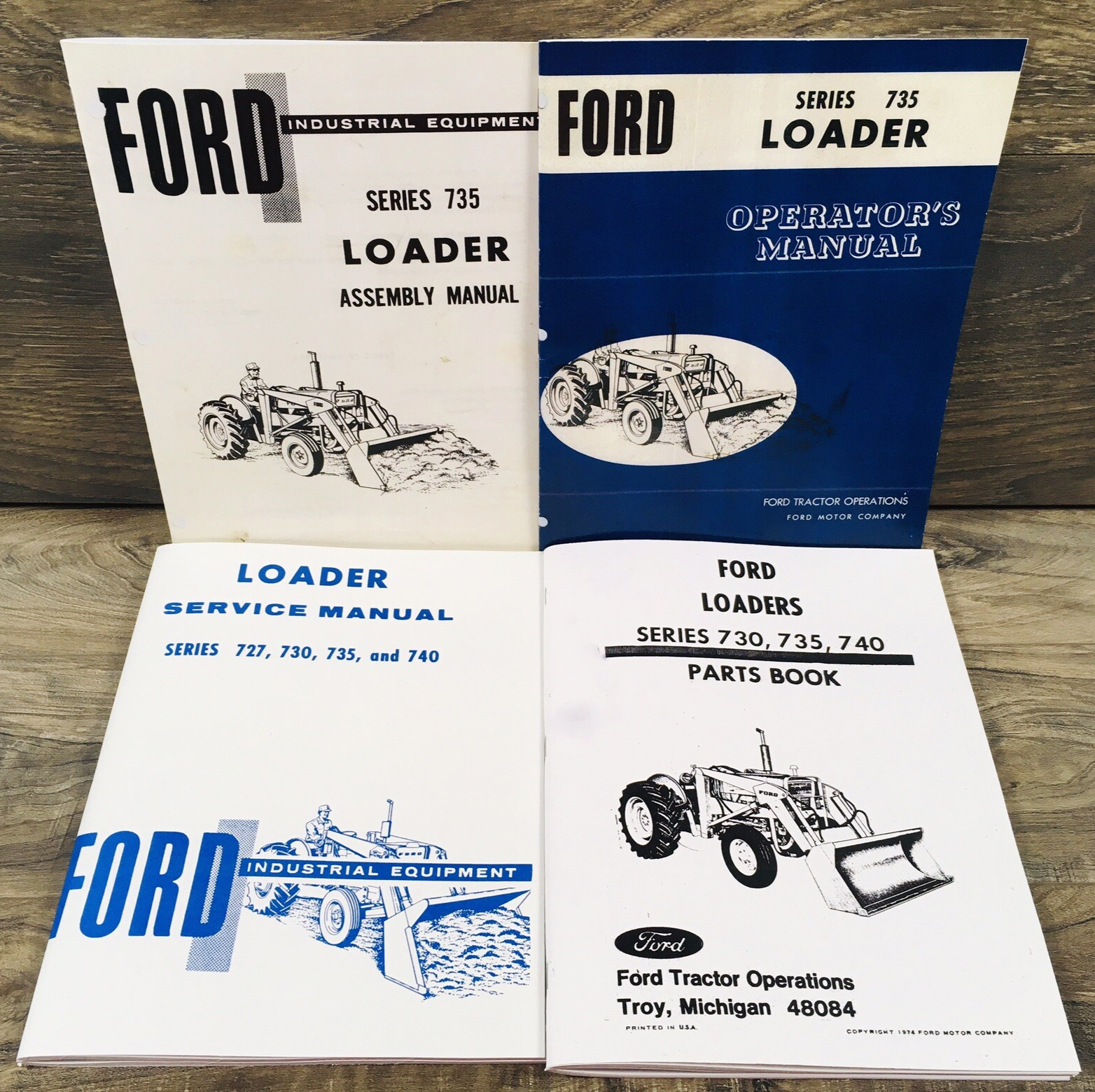Ford 735 Loader Service Parts Operators Manual Owners Repair Shop Set Catalog