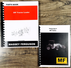Massey Ferguson MF 20F Tractor Loader Parts Operators Manual Set Catalog Owners