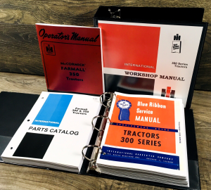 Farmall 350 Tractor Service Parts Operators Manual Set Shop Catalog Repair Book