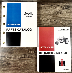Farmall 350 Diesel Tractor Parts Operators Manual Set Catalog Owners Assembly