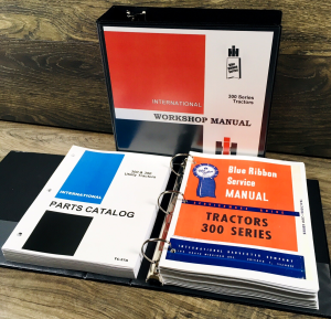 International 300 350 Utility Tractor Service Parts Catalog Manual Set Repair