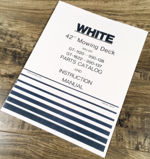 White 42" Mowing Deck 990-217 for GT-1120 GT-1622 Parts Operators Manual