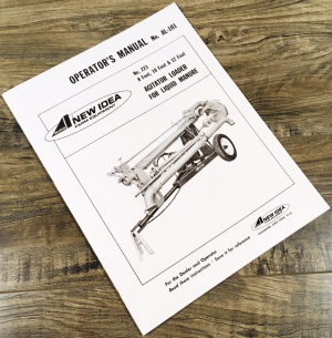 New Idea 223 Agitator Loader Liquid Manure Operators Manual Book and Parts List