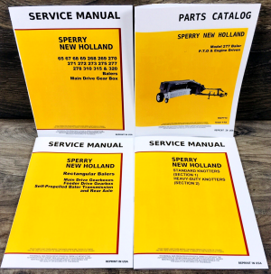 New Holland 277 Baler Service Manual Parts Catalog Set Repair Troublshooting