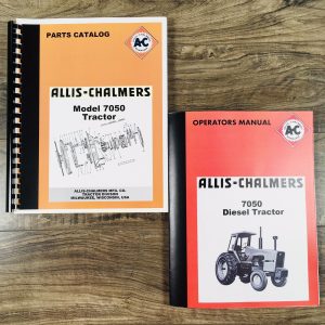 Allis Chalmers 7050 Tractor Parts Operators Manual Set Owners Catalog Book