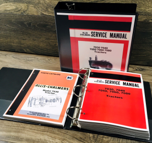 Allis Chalmers 7030 Tractor Service Parts Manual Set Repair Shop Catalog Book