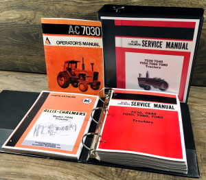 Allis Chalmers 7030 Tractor Service Manual Parts Catalog Operators Repair Shop