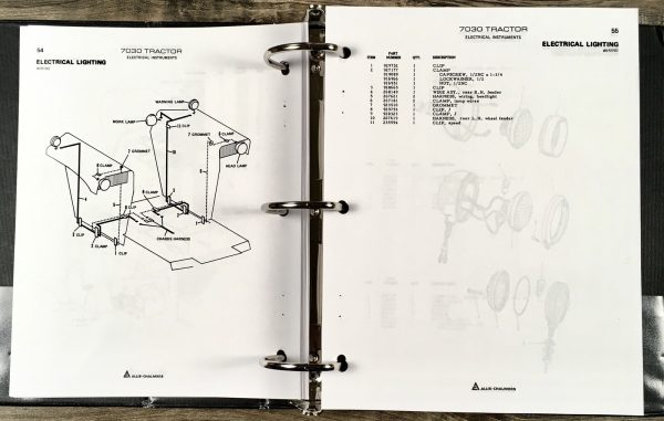 Allis Chalmers 7030 Tractor Service Manual Parts Catalog Operators Repair Shop - Image 22