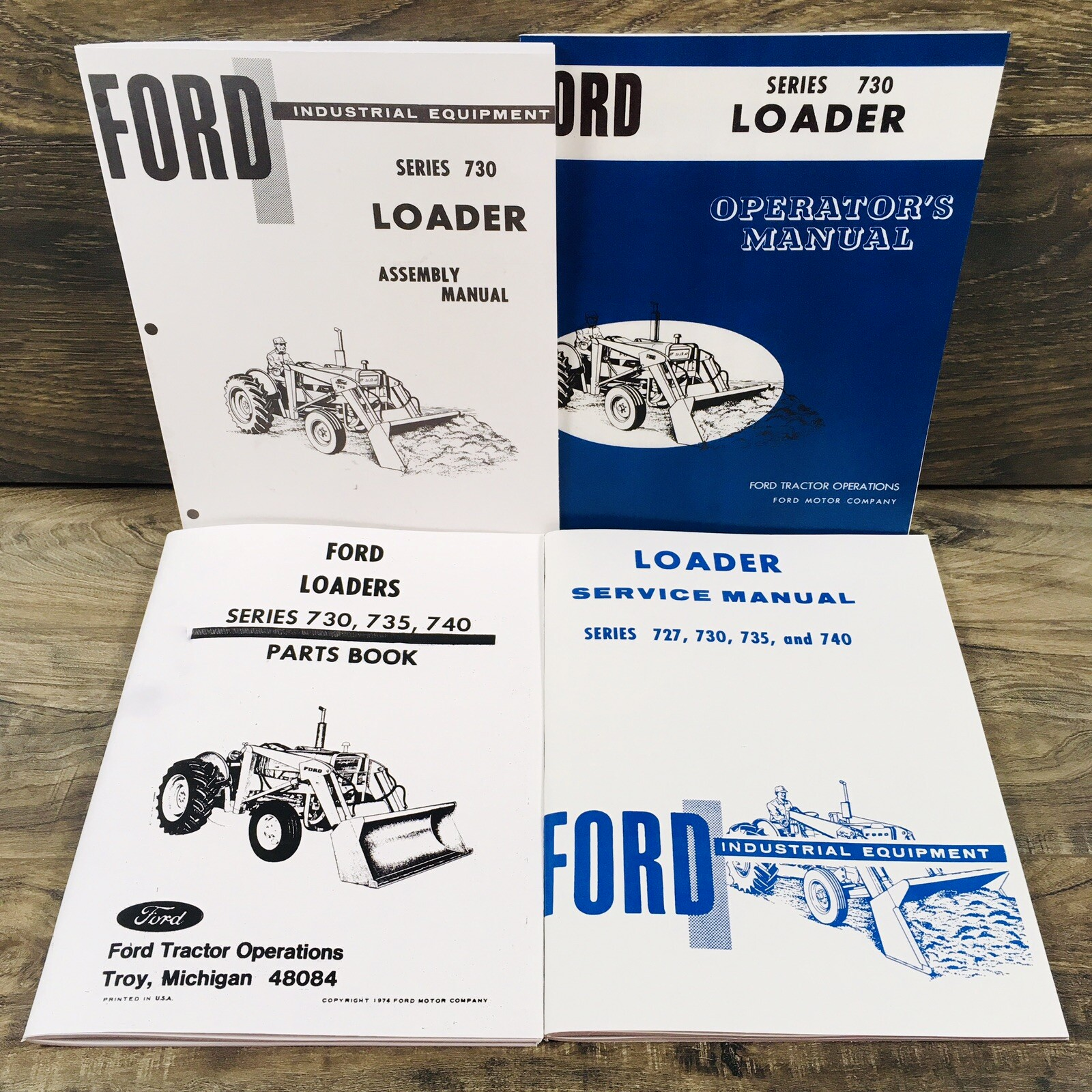 Ford 730 Loader Service Parts Operators Manual Owners Repair Shop Set Catalog