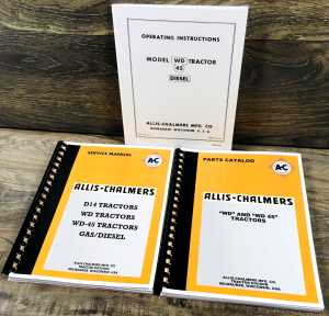 Allis Chalmers WD45 Diesel Tractor Service Manual Parts Operators Owners Repair
