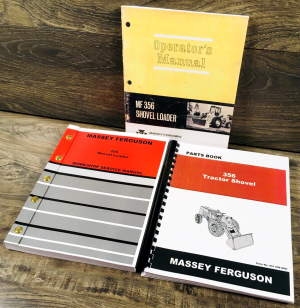Massey Ferguson 356 Shovel Loader Service Parts Operators Manual Repair Shop Set
