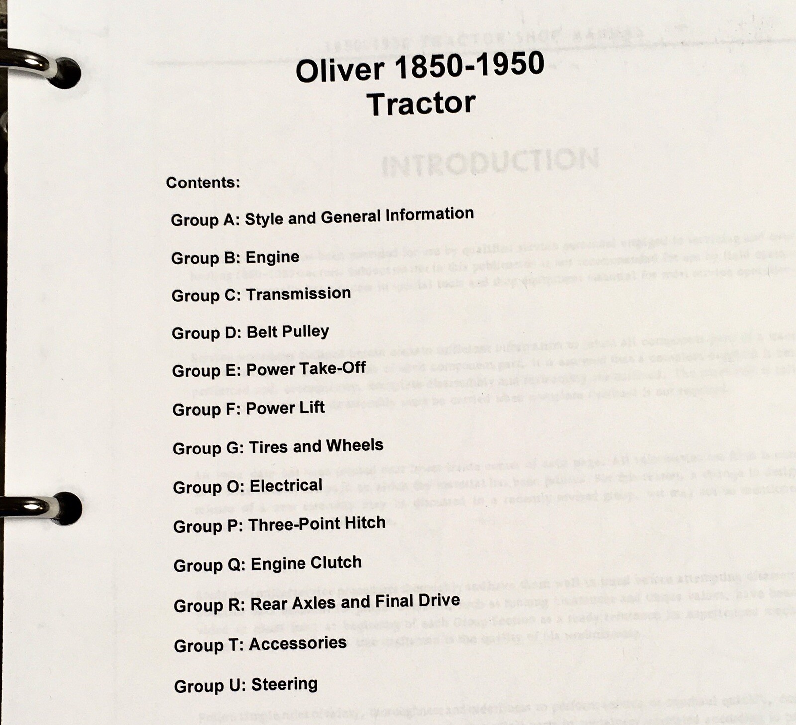 Oliver 1950 Tractor Service Manual w/ 4-53 Engine Book Repair Shop Workshop - Image 3