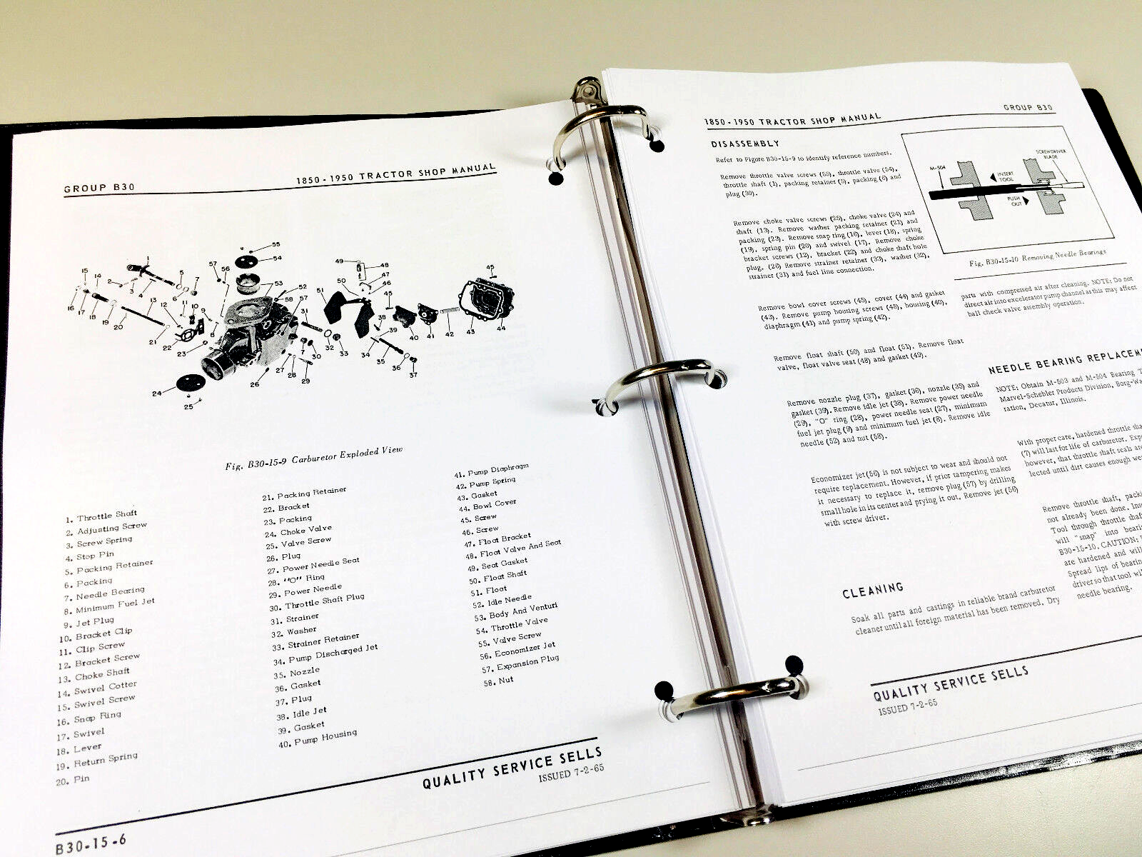 Oliver 1950 Tractor Service Manual w/ 4-53 Engine Book Repair Shop Workshop - Image 9