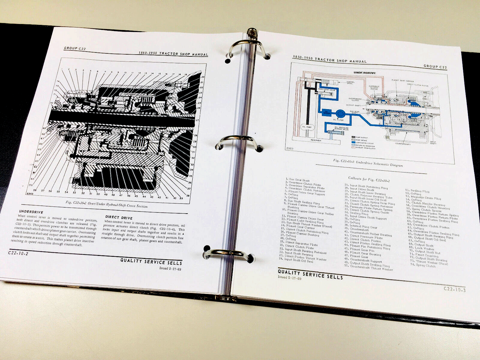 Oliver 1950 Tractor Service Manual w/ 4-53 Engine Book Repair Shop Workshop - Image 10