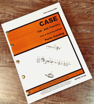 Case 732 742 832 842 Western Special Tractor Parts Manual SN Prior To 8253500