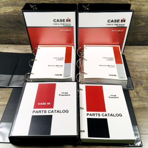 Case IH 7110 Tractor Service Manual Parts Catalog Repair Shop Workshop Book Set