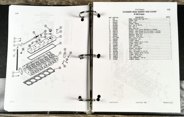Case IH 7110 Tractor Service Manual Parts Catalog Operators Owners Repair Set - Image 24