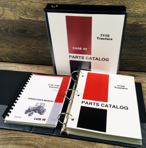 Case IH 7110 Tractor Parts Catalog Operators Manual Owners Assembly Book Set