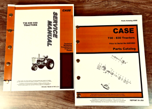 Case 732 742 832 842 Western Special Tractor Service Manual Parts Prior -8253500