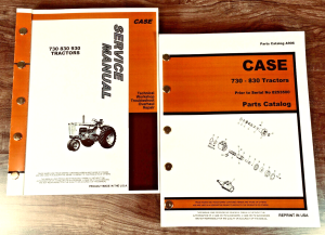 Case 730 740 830 840 Tractor Service Manual Parts Catalog Prior to 8253500