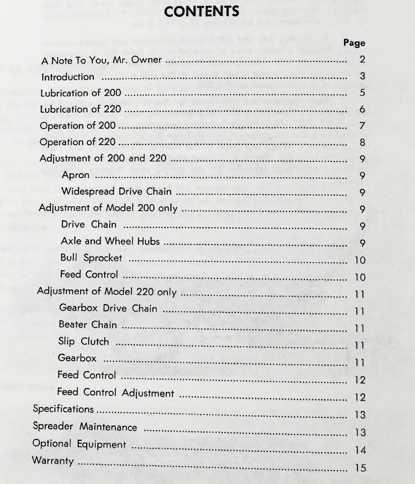 New Holland 200 220 Manure Spreaders Operators Manual Owners Book Maintenance - Image 2