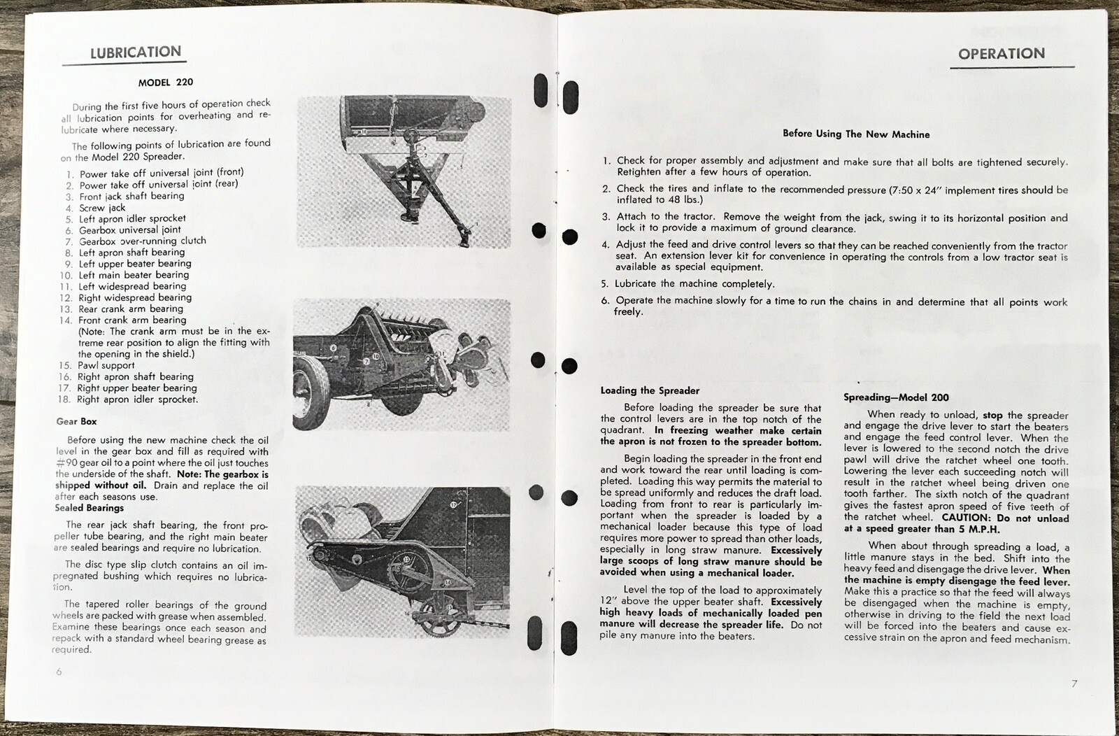 New Holland 200 220 Manure Spreaders Operators Manual Owners Book Maintenance - Image 3