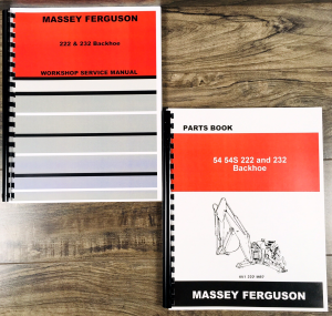 Massey Ferguson MF 222 232 Backhoe Service Parts Manual Repair Shop Set Catalog