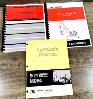 Massey Ferguson MF 222 232 Backhoe Service Parts Operators Manual Repair Shop