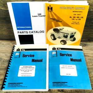 International Cub Cadet 109 Lawn Tractor Service Parts Operators Manual Set Shop
