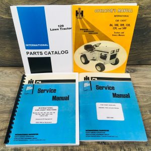 International Cub Cadet 129 Lawn Tractor Service Manual Parts Operators Set Shop