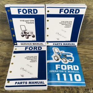 Ford 1110 Tractor Service Parts Operators Manual Set Workshop Repair Catalog