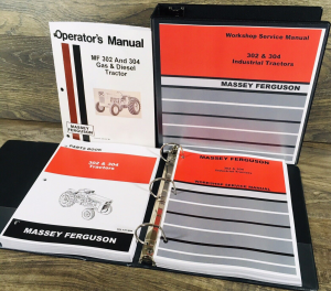 Massey Ferguson 302 304 Tractor Service Parts Operators Manual Repair Shop Set