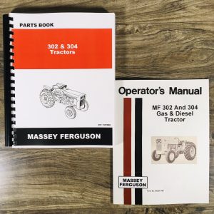 Massey Ferguson 302 304 Tractor Parts Operators Manual Set Catalog Owners