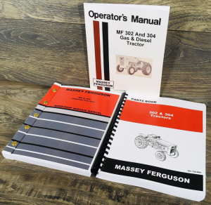 Massey Ferguson 302 304 Tractor Service Parts Operators Manual Repair Shop Set