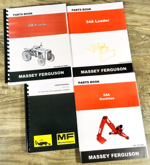 Massey Ferguson 30B Tractor Loader Backhoe Parts Operators Manual Set Owner