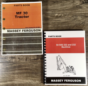 Massey Ferguson 30 Tractor Backhoe Parts Manual Set Catalog Book Assembly