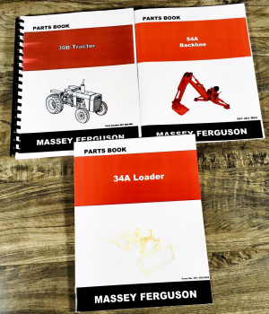 Massey Ferguson 30B Tractor Loader Backhoe Parts Catalog Manual Set Assembly