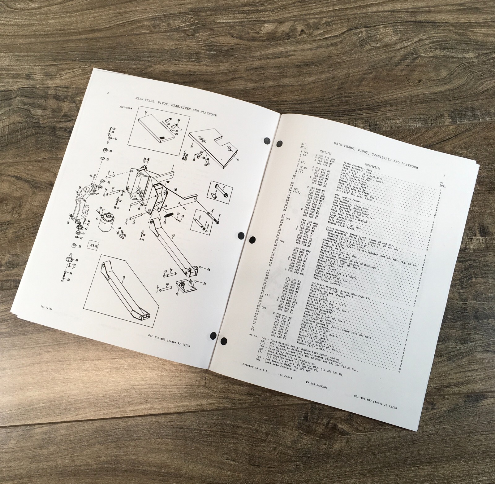 Massey Ferguson 30B Tractor Loader Backhoe Parts Catalog Manual Set Assembly - Image 11