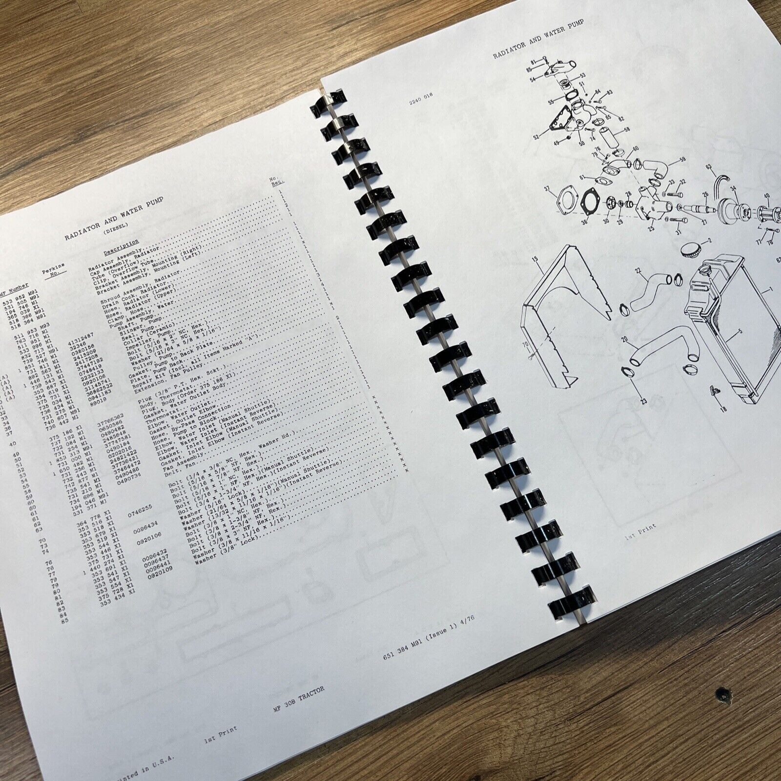 Massey Ferguson 30B Tractor Loader Backhoe Parts Catalog Manual Set Assembly - Image 14
